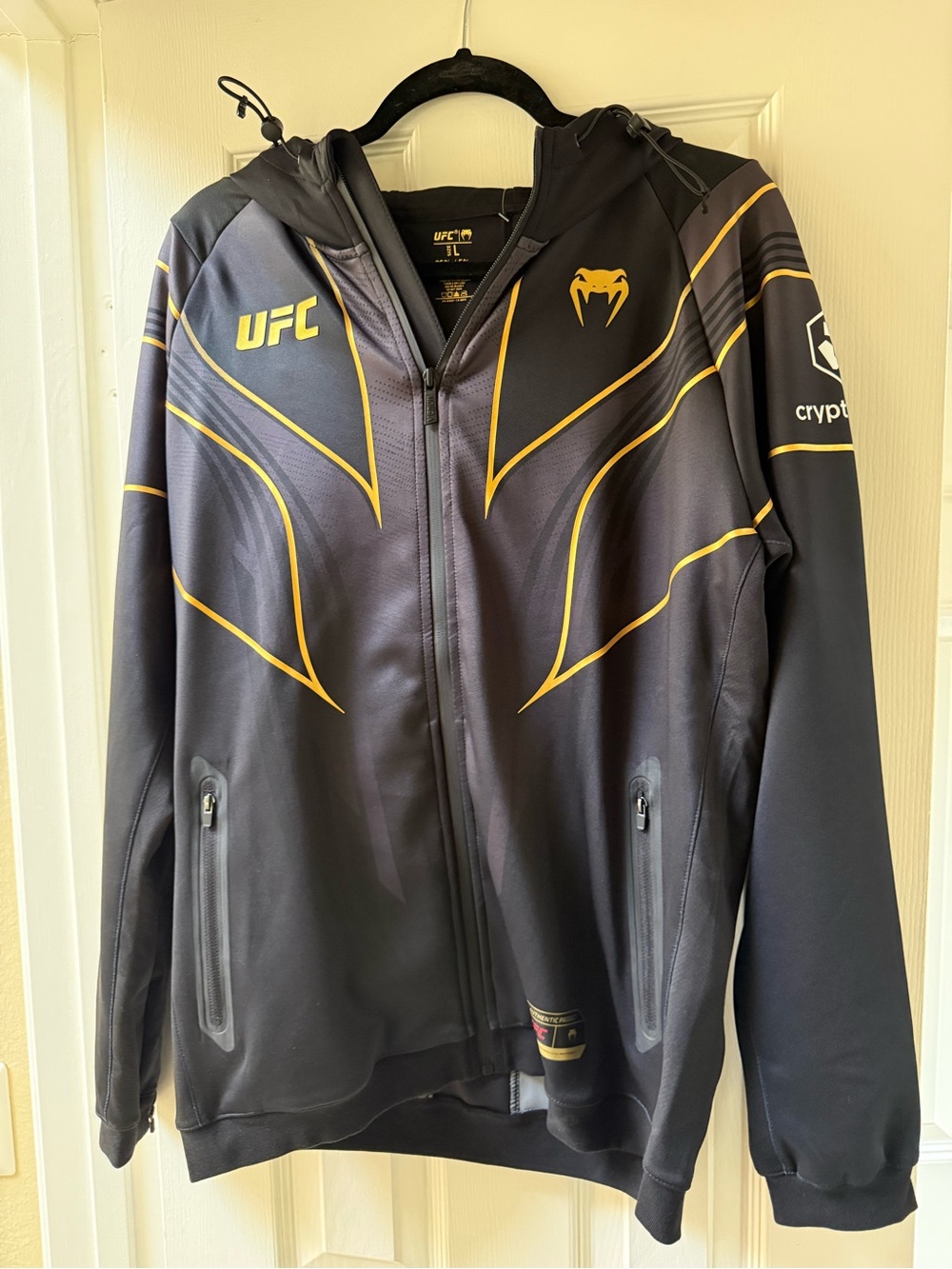 UFC Men's Black & Gold Hooded Jacket